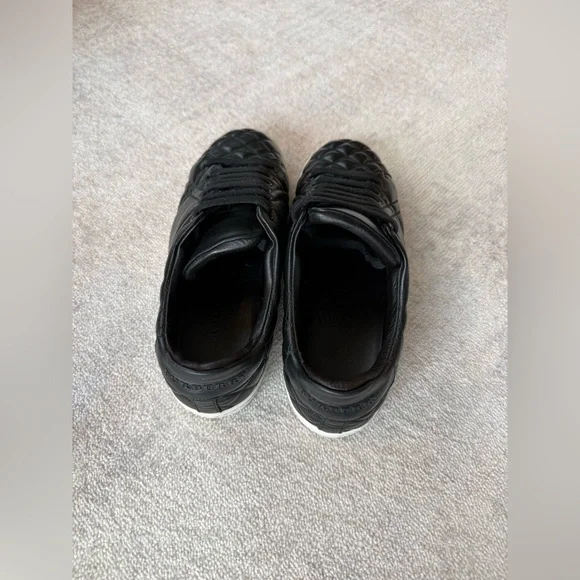 Burberry Quilted Leather Sneakers – Black with White Soles - Picture 5 of 7